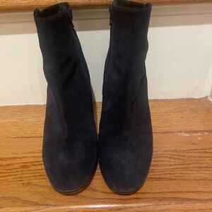J Crew Navy Suede Boots Size 7